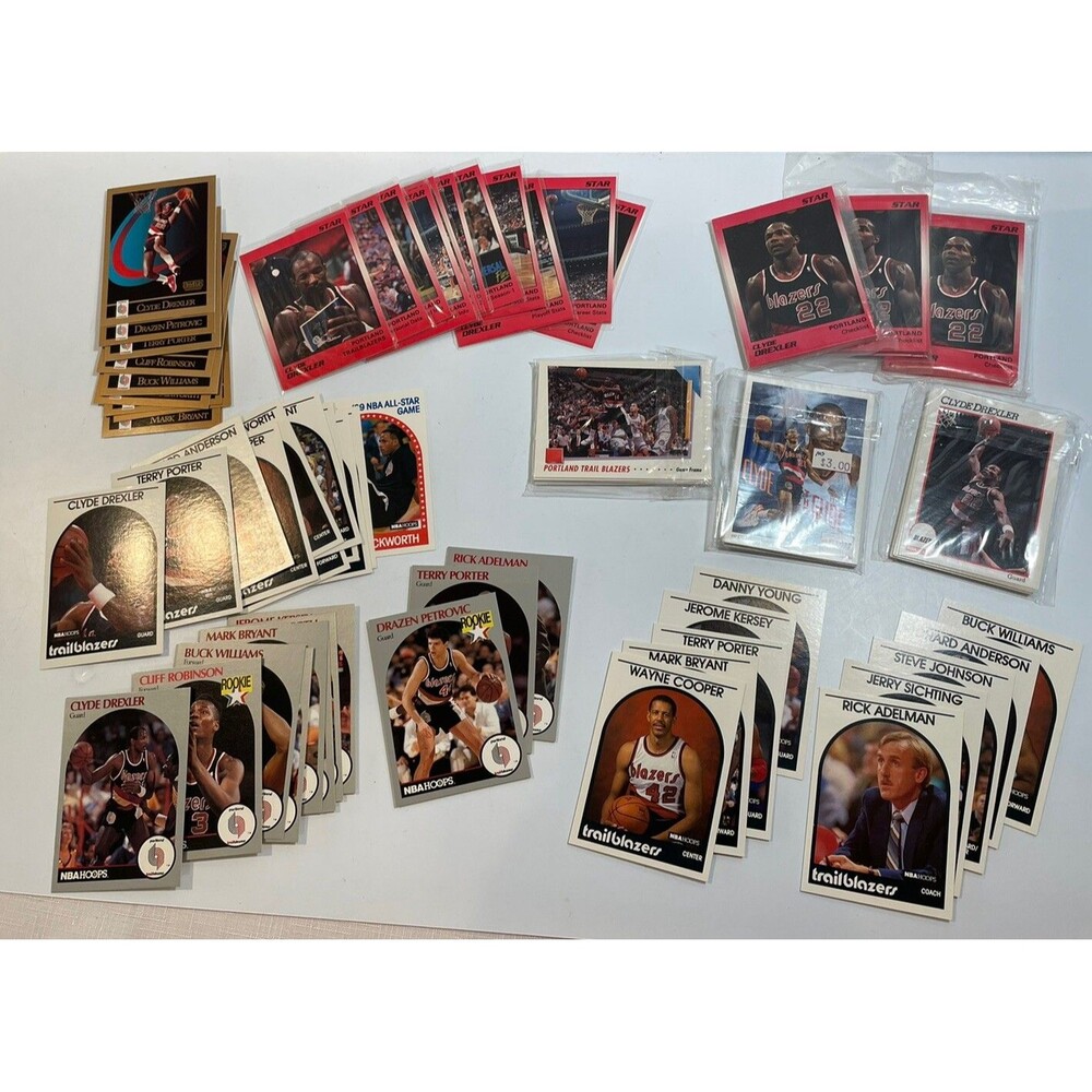 Portland Trail Blazers Team Sets & (4) 1991 Star Clyde Drexler 11-card Sets